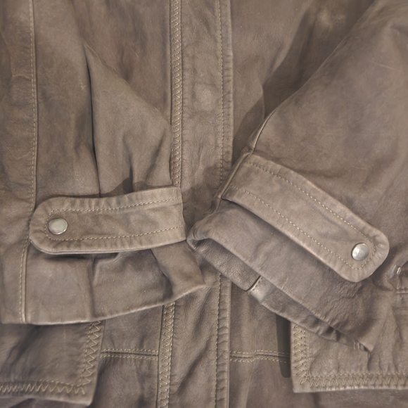 Lone Pine American Made Leather Barn Coat Jacket Men’s Size S - Picture 6 of 12